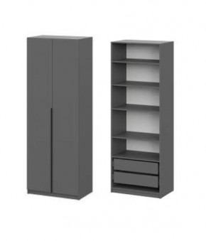 Шкаф ШК-5 + 4 полки + ящики (800) Графит в Добрянке - dobryanka.mebel24.online | фото