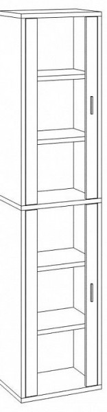 Шкаф-витрина Домино СУ(ш1в2)+2ФС в Добрянке - dobryanka.mebel24.online | фото 3