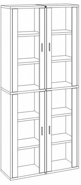 Шкаф-витрина Домино СУ(ш2в2)+4ФС в Добрянке - dobryanka.mebel24.online | фото 2