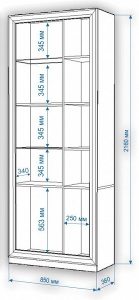Шкаф-витрина Нобиле ШВтВ-ФСД-БЯН в Добрянке - dobryanka.mebel24.online | фото 3
