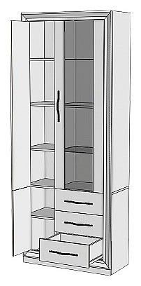Шкаф-витрина Нобиле ШВтВ-ФСД-БЯН в Добрянке - dobryanka.mebel24.online | фото 2