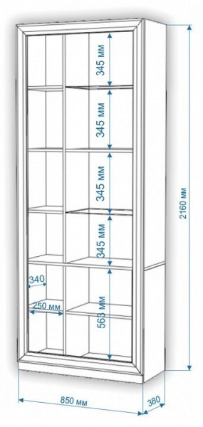 Шкаф-витрина Нобиле ШВтВ-ФСД-БЯН в Добрянке - dobryanka.mebel24.online | фото 3
