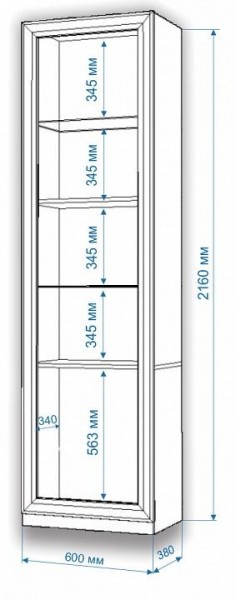 Шкаф-витрина Нобиле ВтВ-ФСД-ФГК в Добрянке - dobryanka.mebel24.online | фото 2