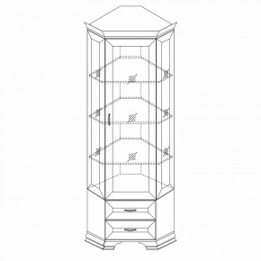 Шкаф-витрина угловой Сиена в Добрянке - dobryanka.mebel24.online | фото 2