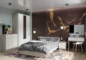Спальня Гармония Дуб крафт серый/Дуб крафт белый в Добрянке - dobryanka.mebel24.online | фото 1