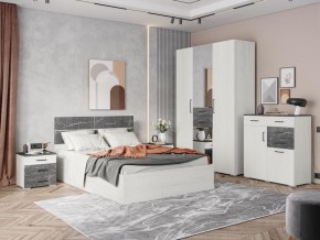 Спальня Теана Ясень Анкор светлый/Мрамор дарк в Добрянке - dobryanka.mebel24.online | фото