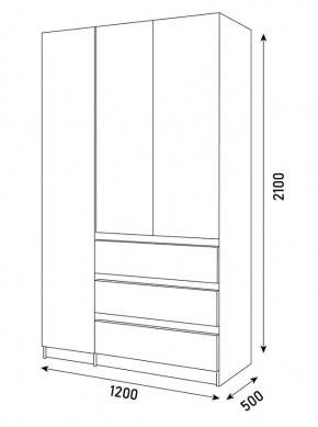 Спальный гарнитур Парус (Белый/Вотан) 1400 (Вариант-2) в Добрянке - dobryanka.mebel24.online | фото 12