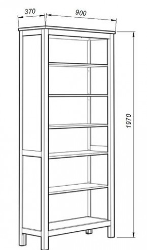 Стеллаж 00 Кантри, массив сосны, цвет белый в Добрянке - dobryanka.mebel24.online | фото 3