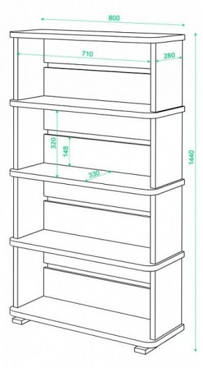 Стеллаж Б-25/4 в Добрянке - dobryanka.mebel24.online | фото 2