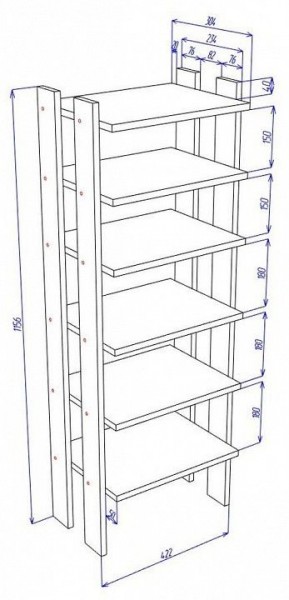 Стеллаж для обуви Cross СТЕЛ1 в Добрянке - dobryanka.mebel24.online | фото 3