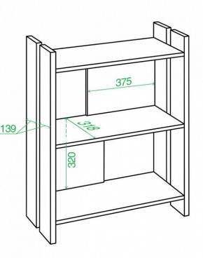 Стеллаж Домино Лайт СТЛ-ОН в Добрянке - dobryanka.mebel24.online | фото 3