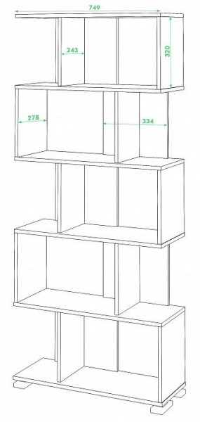 Стеллаж Домино нельсон СЛ-5 в Добрянке - dobryanka.mebel24.online | фото 2