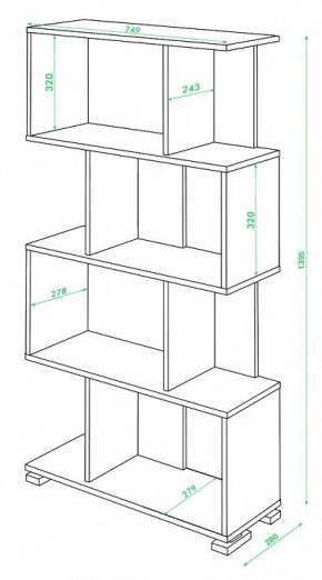 Стеллаж Домино нельсон СЛ-5-4 в Добрянке - dobryanka.mebel24.online | фото 2