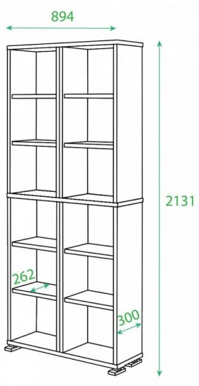 Стеллаж Домино ПУ-30-1 в Добрянке - dobryanka.mebel24.online | фото 2