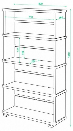 Стеллаж Домино СБ-25/4 в Добрянке - dobryanka.mebel24.online | фото 2