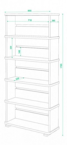 Стеллаж Домино СБ-25/5 в Добрянке - dobryanka.mebel24.online | фото 2