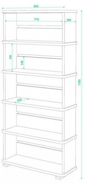 Стеллаж Домино СБ-25/5 в Добрянке - dobryanka.mebel24.online | фото 3