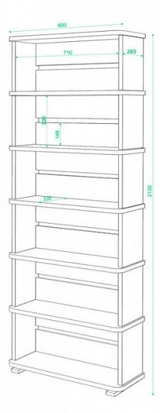 Стеллаж Домино СБ-25/6 в Добрянке - dobryanka.mebel24.online | фото 2