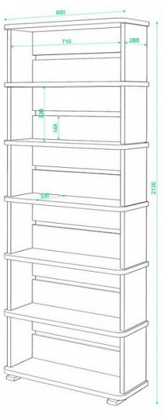 Стеллаж Домино СБ-25/6 в Добрянке - dobryanka.mebel24.online | фото 2