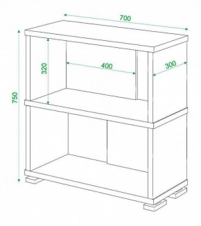 Стеллаж книжный Домино СБ-10_2 в Добрянке - dobryanka.mebel24.online | фото 3