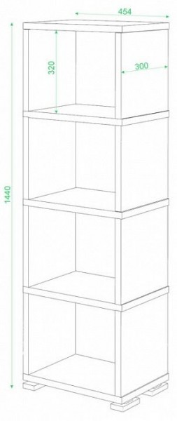 Стеллаж-колонка Домино СБ-15/4 в Добрянке - dobryanka.mebel24.online | фото 2