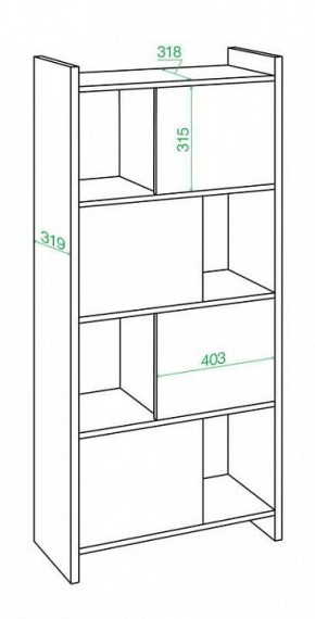 Стеллаж комбинированный Домино Лайт СТЛ-3В в Добрянке - dobryanka.mebel24.online | фото 2