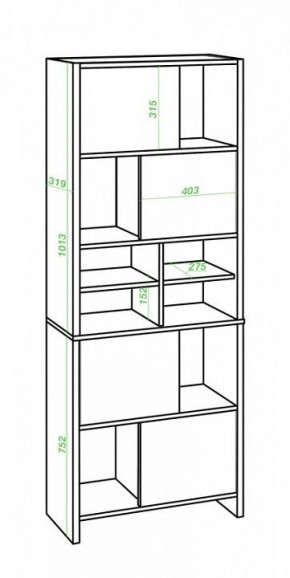 Стеллаж комбинированный Домино Lite СТЛ-ЗВХ в Добрянке - dobryanka.mebel24.online | фото 2