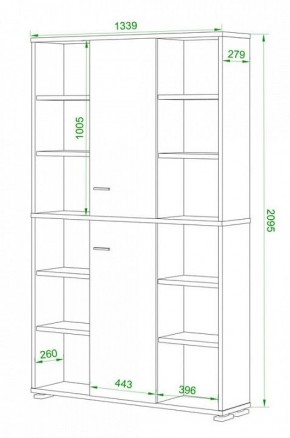 Стеллаж комбинированный Домино ПУ-40-2 в Добрянке - dobryanka.mebel24.online | фото 2