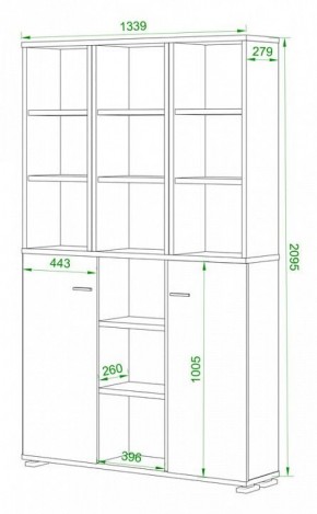 Стеллаж комбинированный Домино ПУ-40-6 в Добрянке - dobryanka.mebel24.online | фото 2