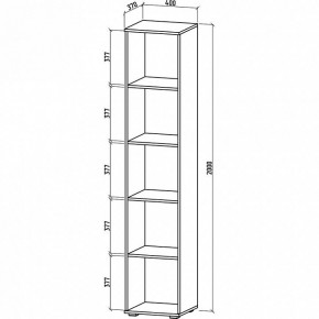 Стеллаж комбинированный Тунис-2 в Добрянке - dobryanka.mebel24.online | фото 2