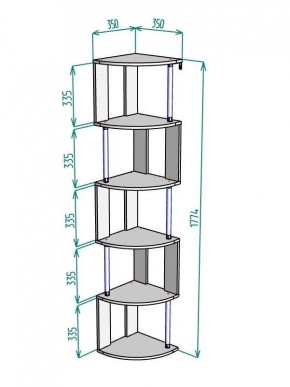 Стеллаж Maria S113-MA (Графит) в Добрянке - dobryanka.mebel24.online | фото 3