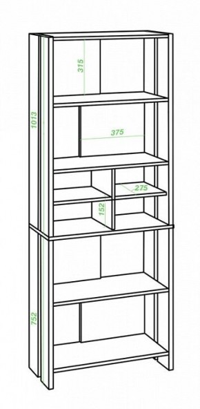 Стеллаж Нельсон Lite СТЛ-ОВХ БЕ в Добрянке - dobryanka.mebel24.online | фото 2