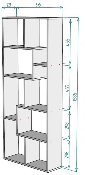 Стеллаж S8 1586х675х221 в Добрянке - dobryanka.mebel24.online | фото 2