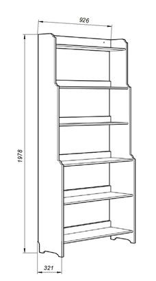 Стеллаж Вествик, массив сосны, цвет белый в Добрянке - dobryanka.mebel24.online | фото 4