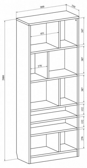 Стеллаж Виктория ВИ-03 в Добрянке - dobryanka.mebel24.online | фото 3