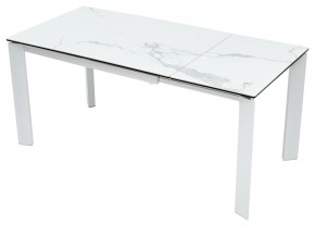 Стол CORNER 120 HIGH GLOSS STATUARIO керамика, стекло/ белый каркас, ®DISAUR в Добрянке - dobryanka.mebel24.online | фото 6