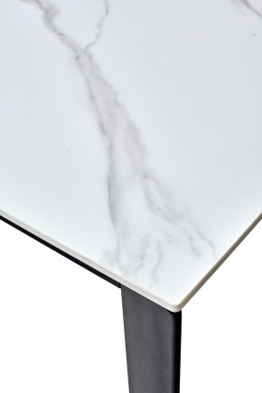 Стол CORNER 120 MATT WHITE MARBLE SOLID CERAMIC / BLACK, ®DISAUR в Добрянке - dobryanka.mebel24.online | фото 3