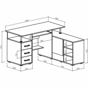 Стол компьютерный Амбер-12 в Добрянке - dobryanka.mebel24.online | фото 2