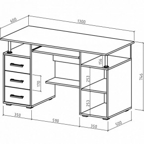 Стол компьютерный Амбер в Добрянке - dobryanka.mebel24.online | фото 3