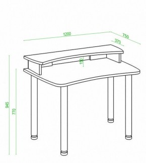 Стол компьютерный Домино Лайт СКЛ-Софт120МО+НКИЛ120 в Добрянке - dobryanka.mebel24.online | фото 3