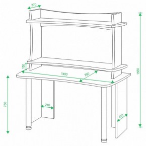 Стол компьютерный Домино Лайт СКЛ-Софт140+НКИЛ140 в Добрянке - dobryanka.mebel24.online | фото 3