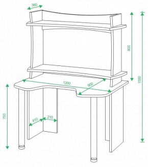 Стол компьютерный Домино lite СКЛ-Игр120 в Добрянке - dobryanka.mebel24.online | фото 2