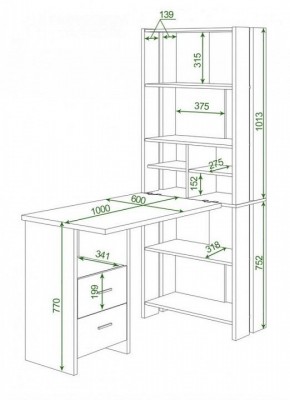 Стол компьютерный Домино Lite СТЛ-ОВ+С100Прям+ТЯЛ в Добрянке - dobryanka.mebel24.online | фото 2