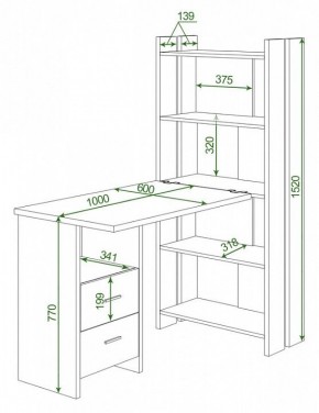 Стол компьютерный Домино Lite СТЛ-ОВ+С100Р в Добрянке - dobryanka.mebel24.online | фото 2