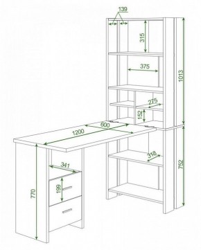 Стол компьютерный Домино Lite СТЛ-ОВ+С120Прям+ТЯЛ в Добрянке - dobryanka.mebel24.online | фото 2