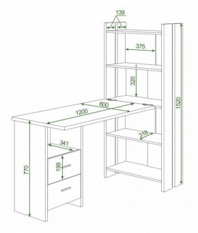 Стол компьютерный Домино Lite СТЛ-ОВ+С120Прям+ТЯЛ в Добрянке - dobryanka.mebel24.online | фото 2