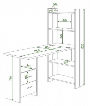 Стол компьютерный Домино Lite СТЛ-ОВ+С120Р в Добрянке - dobryanka.mebel24.online | фото 2