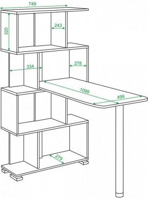 Стол компьютерный Домино нельсон СЛ-5-4СТ в Добрянке - dobryanka.mebel24.online | фото 2