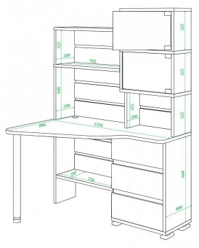 Стол компьютерный Домино нельсон СР-322 в Добрянке - dobryanka.mebel24.online | фото 2