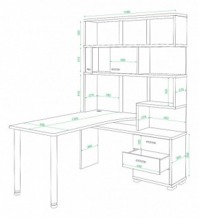 Стол компьютерный Домино нельсон СР-420-130 в Добрянке - dobryanka.mebel24.online | фото 2